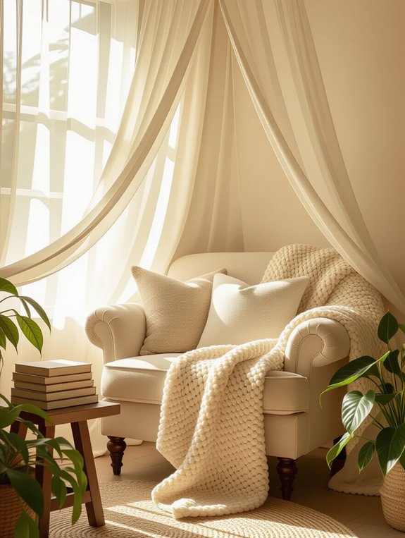 cozy canopy reading nook