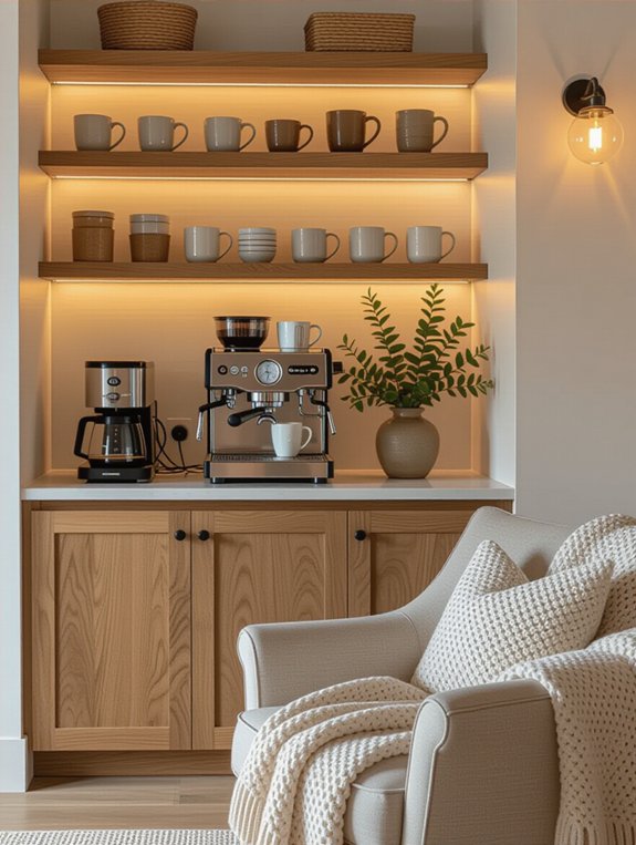 cozy coffee nook setup