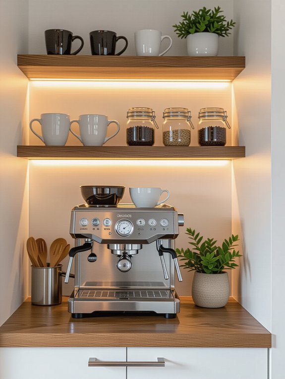 cozy compact coffee corner