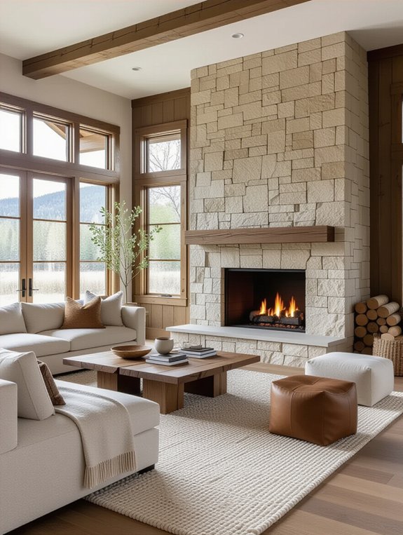 cozy corner fireplace design