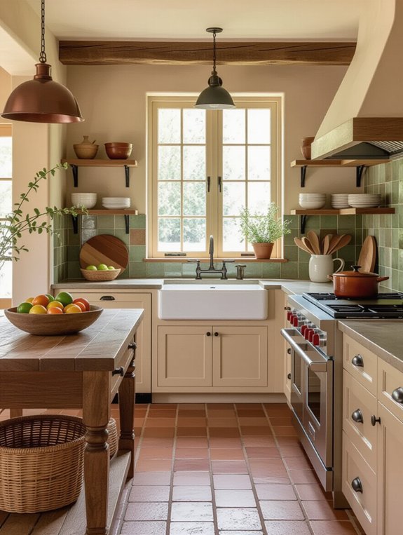 cozy earth tone kitchen