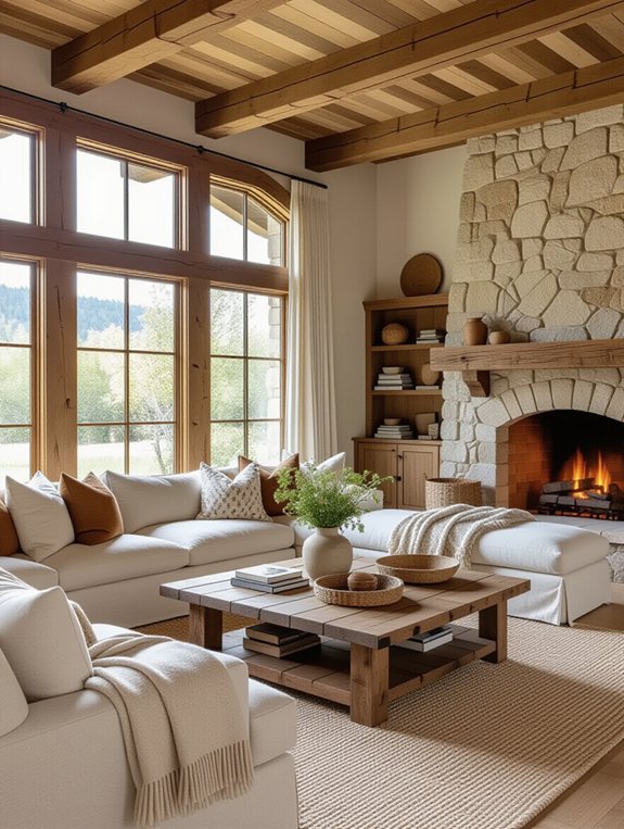 cozy farmhouse living room