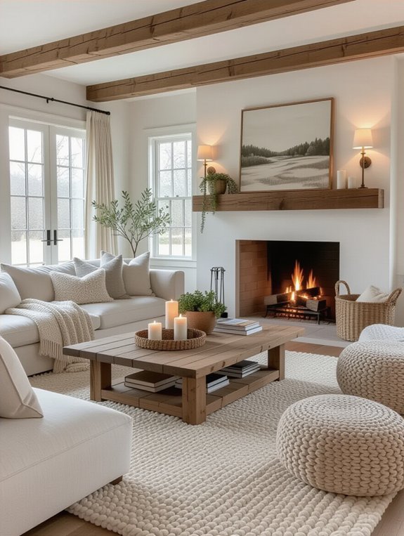 cozy fireplace relaxation area
