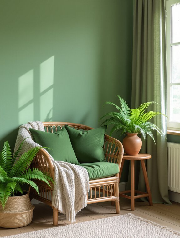 cozy green retreat corner