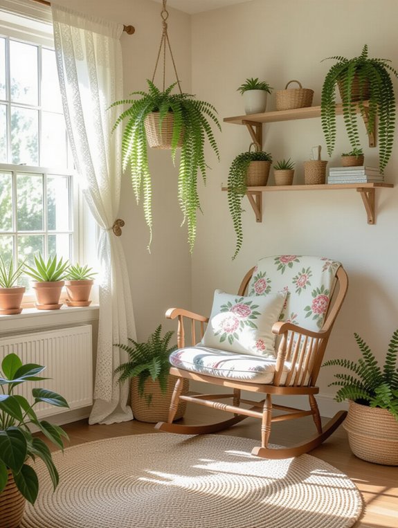 cozy indoor plant nursery