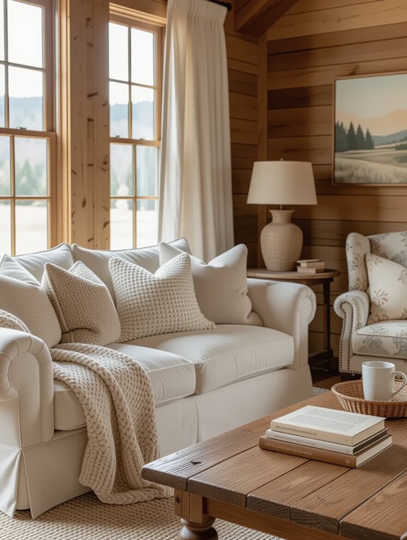 cozy inviting seating options