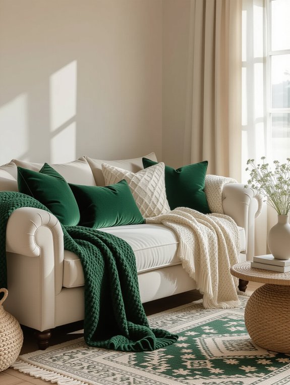 cozy layered textile ambiance