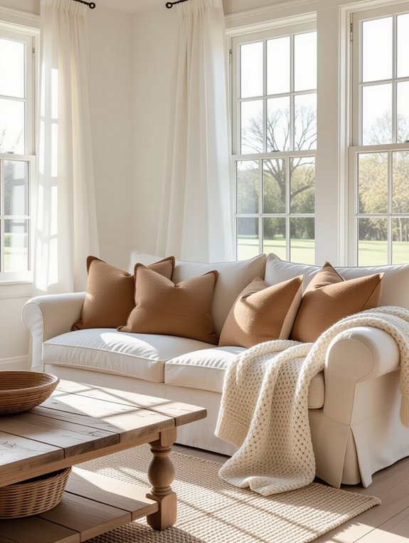 cozy layers of textiles