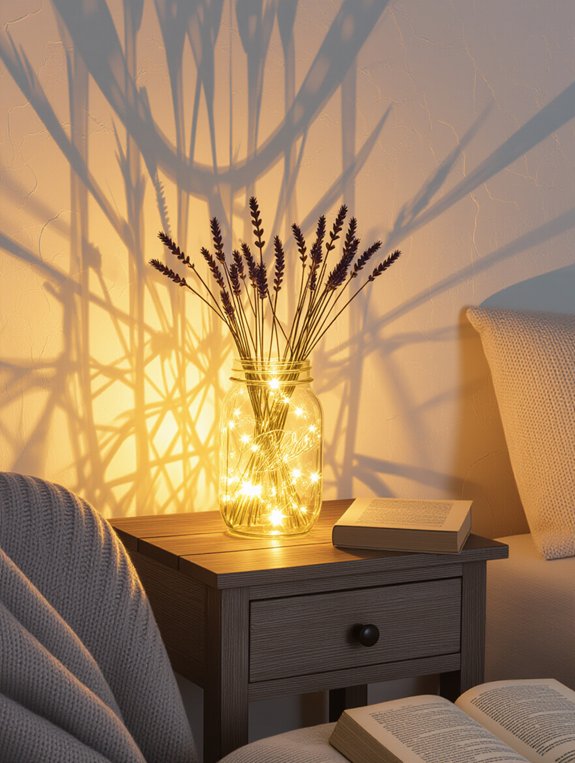 cozy mason jar lamps