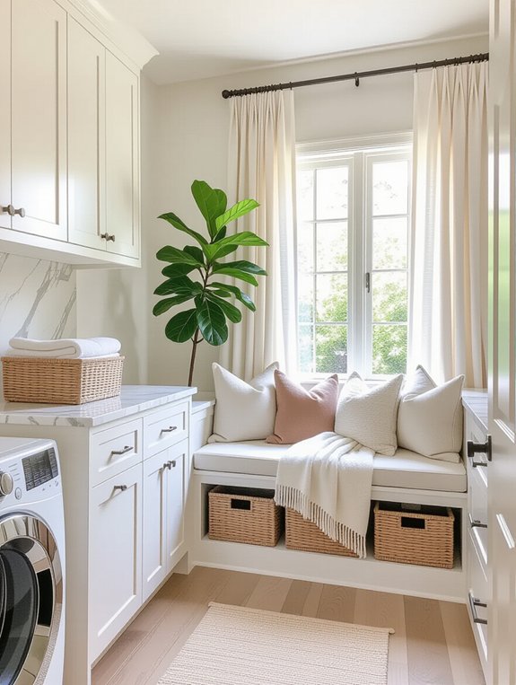 cozy multifunctional laundry retreat