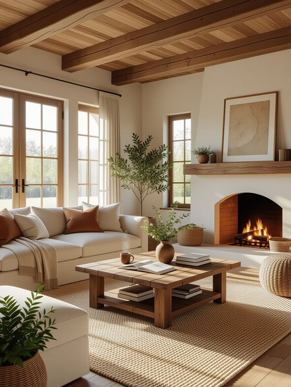 cozy natural wood ambiance