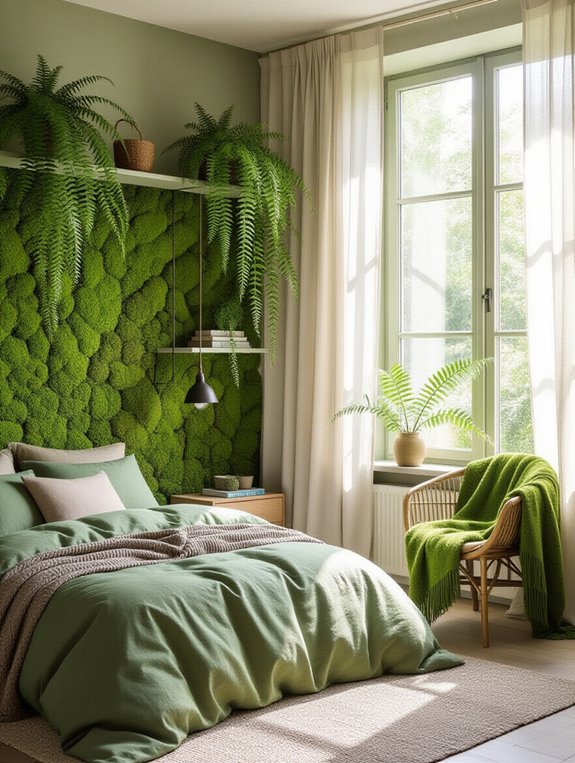 cozy nature inspired bedroom nook