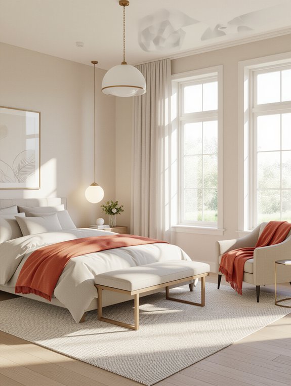 cozy open concept bedroom retreat