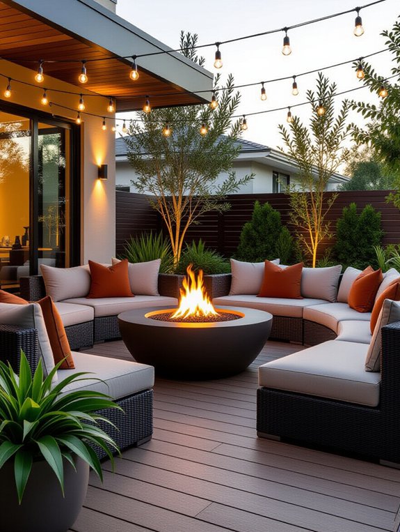 cozy outdoor fire pit