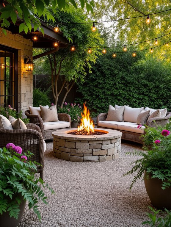 cozy outdoor fire pit