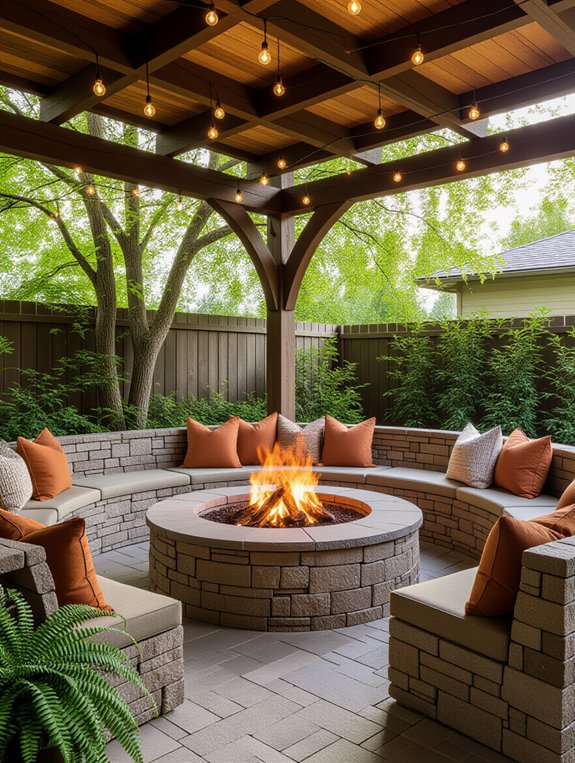 cozy outdoor gathering space