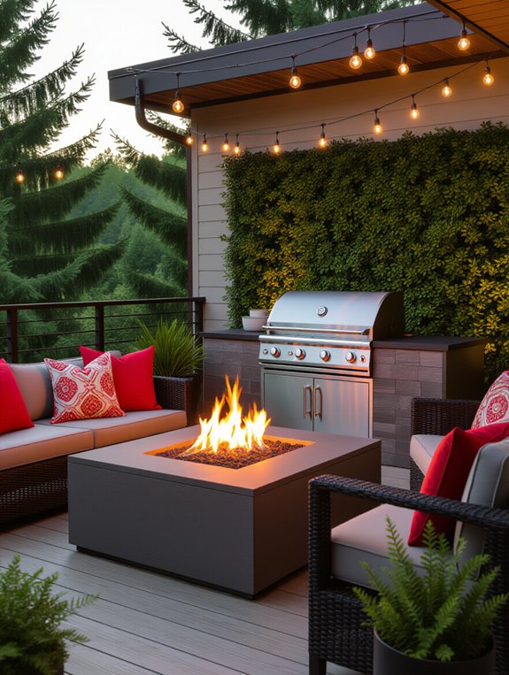 cozy outdoor grilling experience