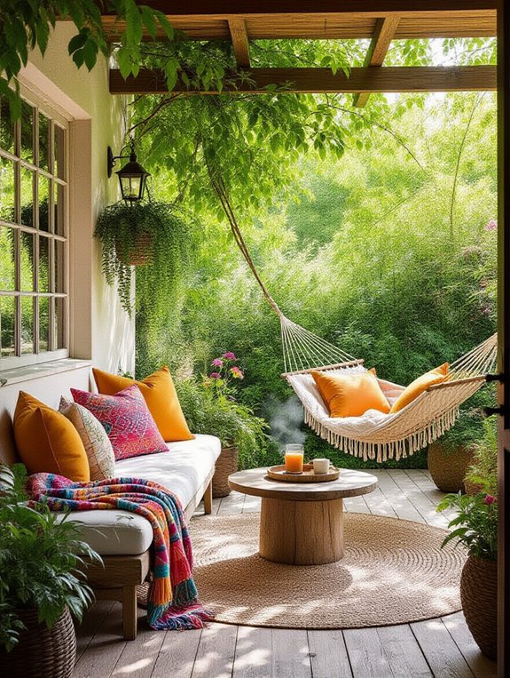 cozy outdoor relaxation nook