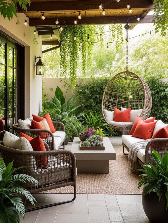 cozy patio seating arrangement