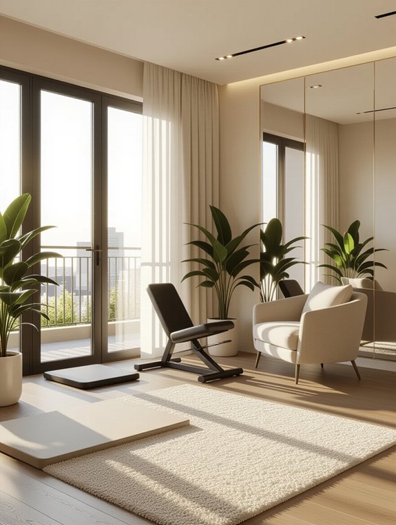 cozy personal workout retreat