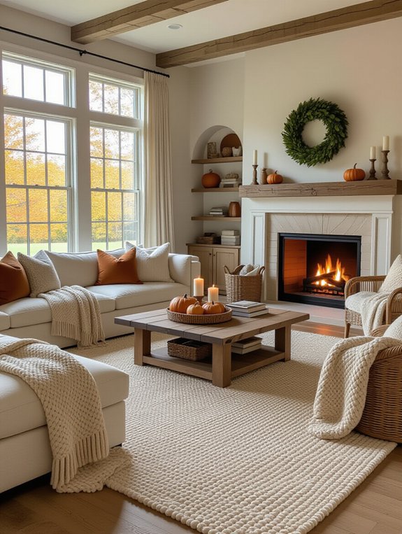 cozy plush rugs enhance warmth