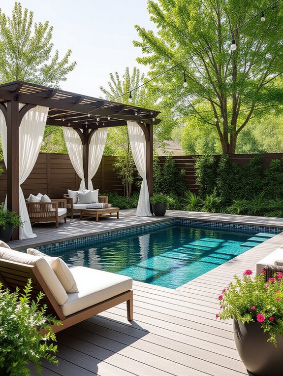 cozy poolside pergola retreat