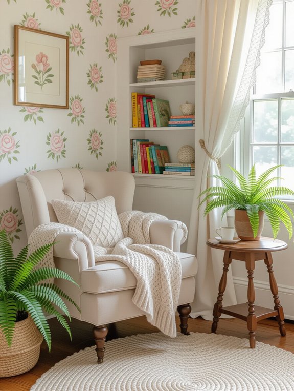 cozy reading nook creation