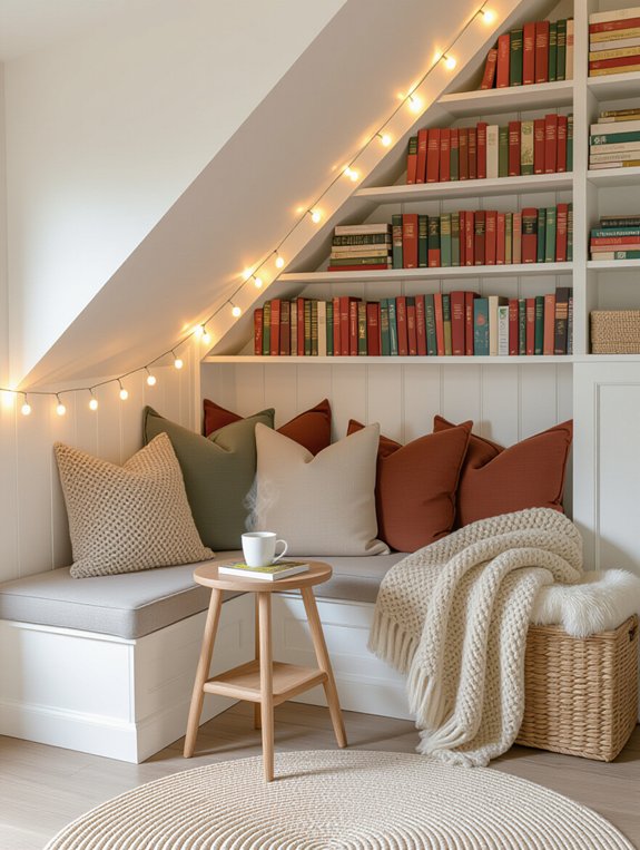 cozy reading nook creation