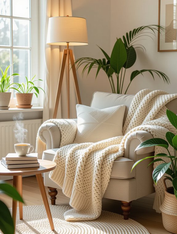 cozy reading nook setup