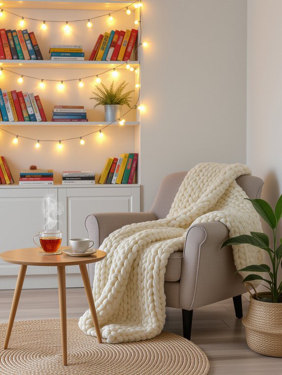 cozy reading nook setup