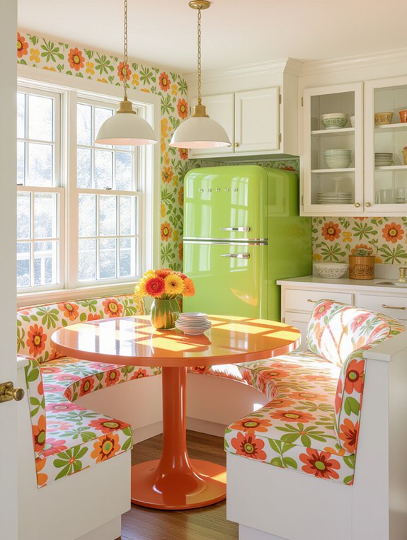 cozy retro dining nook