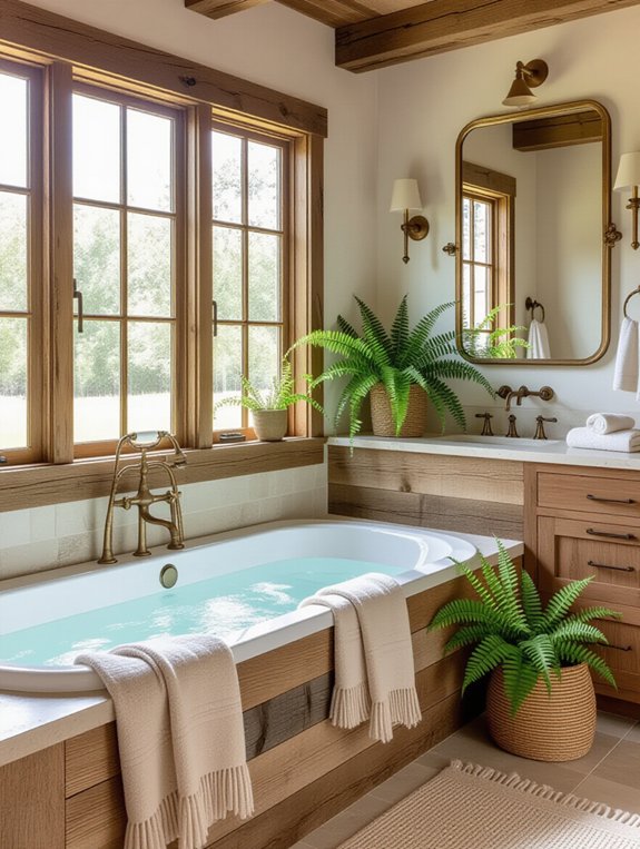 cozy rustic bathroom retreat