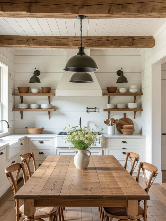 cozy rustic farmhouse kitchen
