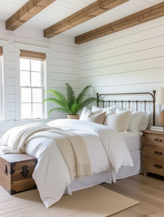 cozy rustic white retreat