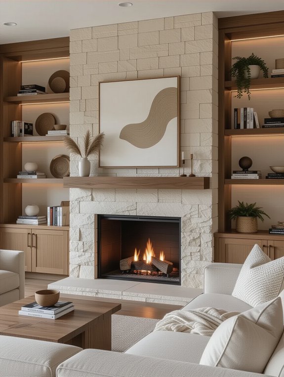 cozy stylish functional fireplace