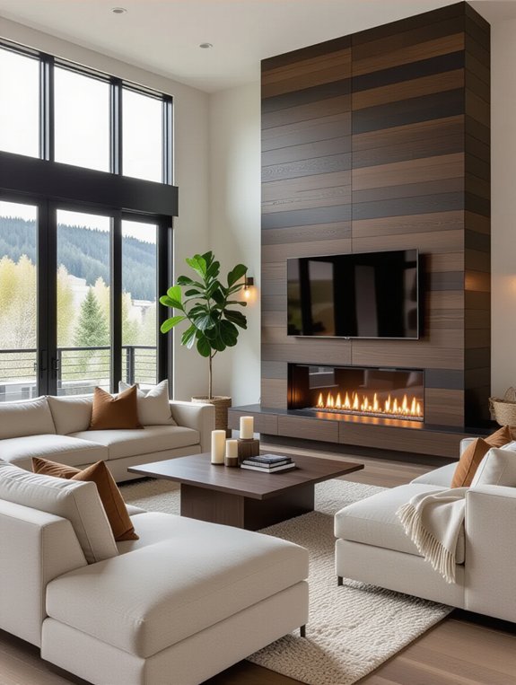 cozy tv fireplace combination