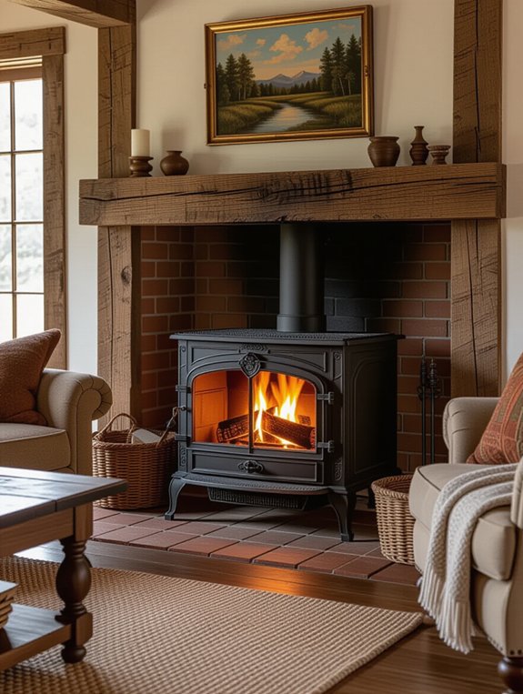 cozy vintage wood stove