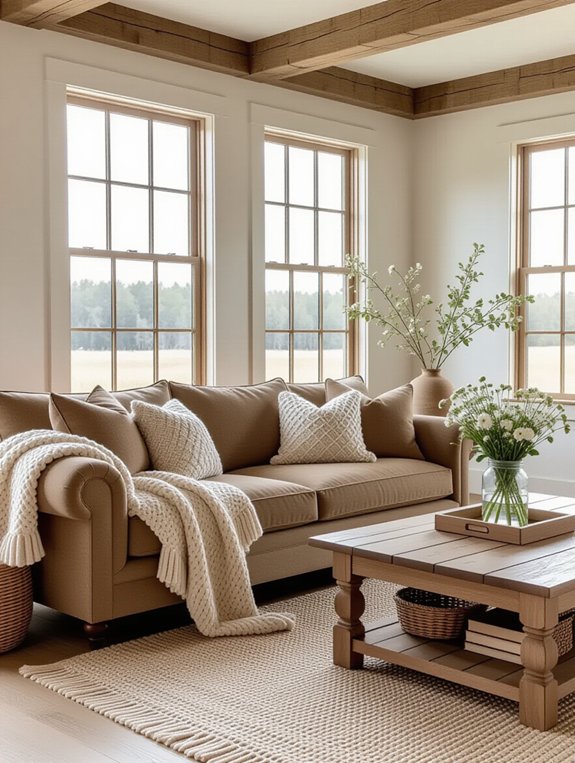 cozy warm farmhouse living