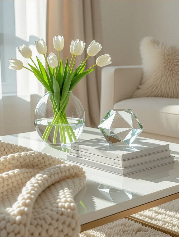 creative glass coffee table