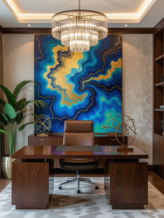 creative workspace wall decor