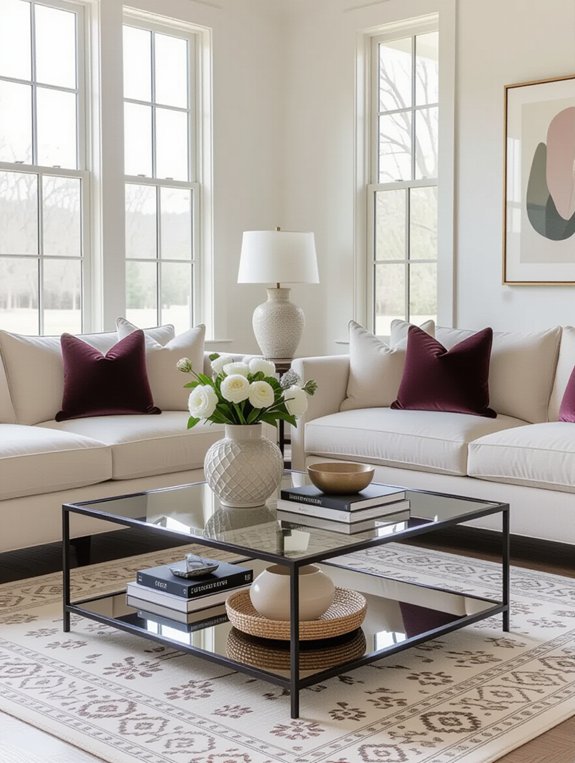 curated decorative accessory arrangement