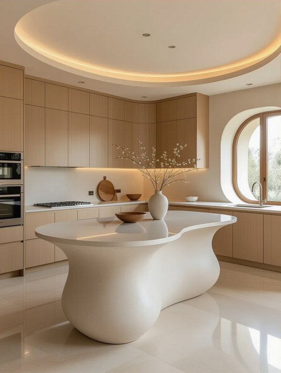 curved shapes enhance kitchens