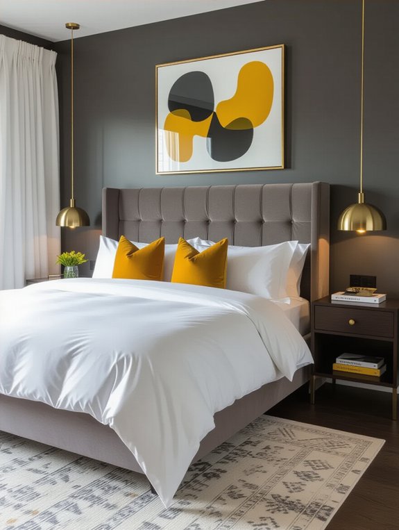 dark grey bright accents