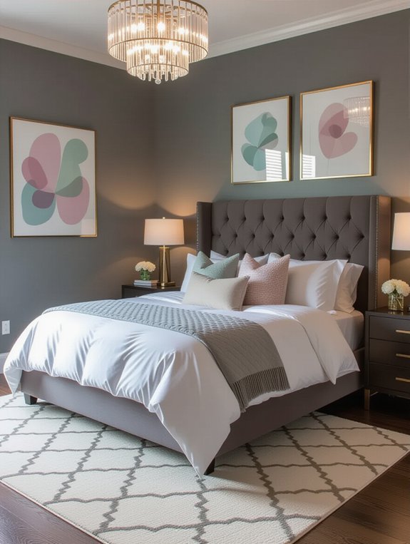 dark grey pastel contrast