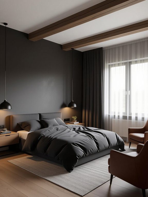 dark grey wood pairing