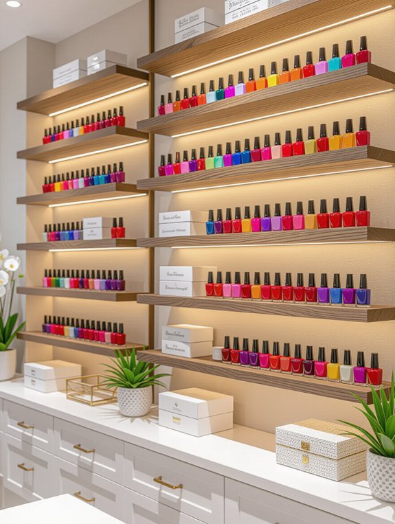 decorative shelving as display