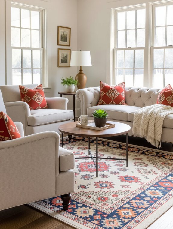 define spaces with rugs