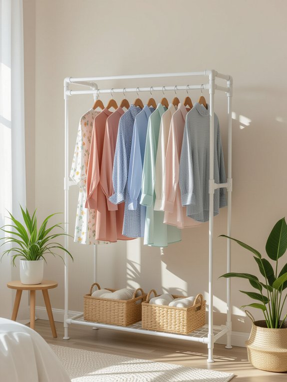 diy pvc clothing rack