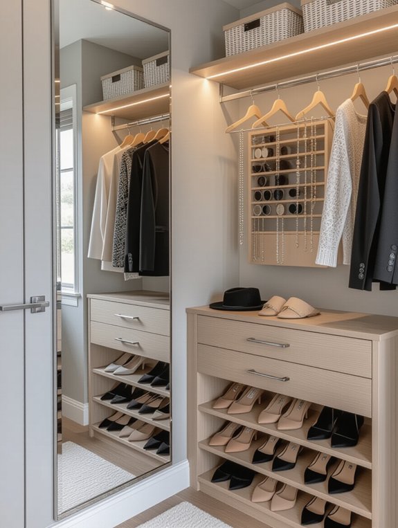 door mounted jewelry organizer