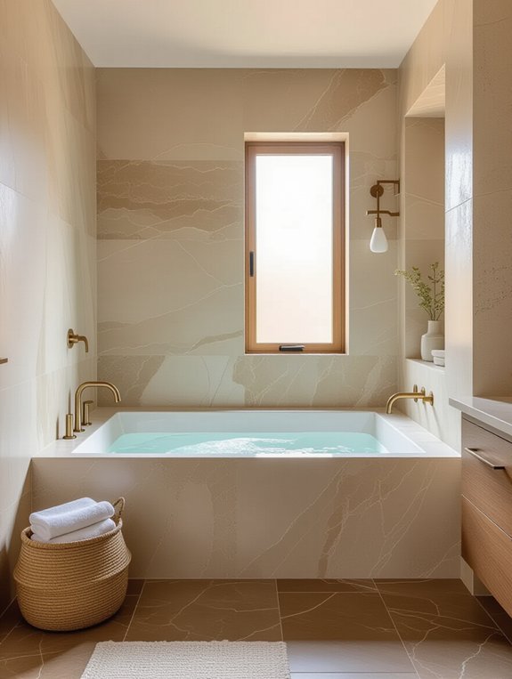 dual tone travertine elegance